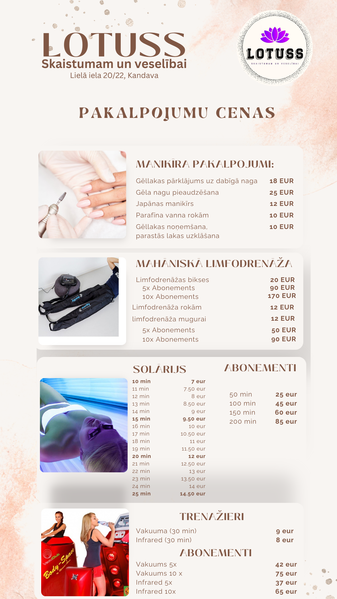 Sākot ar 1. Februāri - jaunas cenas!